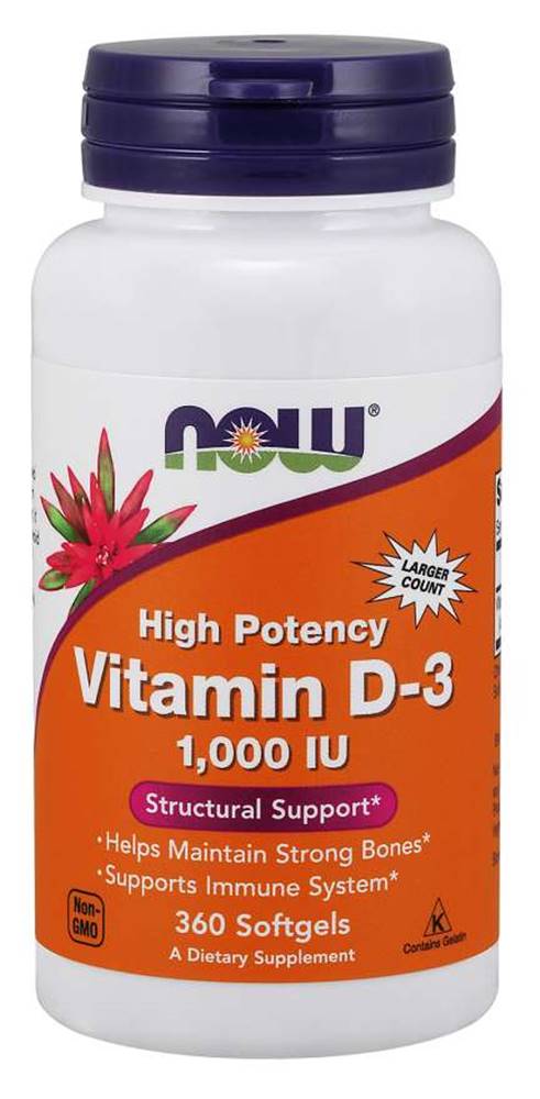 NOW Foods Now Foods Vitamín D3 1000 IU 360 kapsúl
