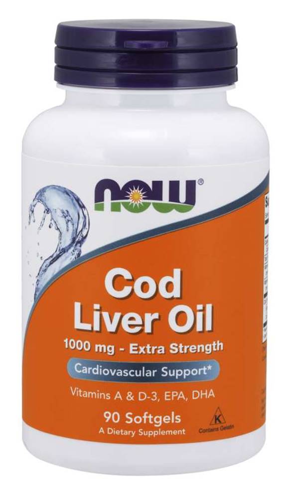 NOW Foods NOW Cod Liver Oil olej z tresčích jater 1000 mg 90 softgel kapsúl 90 kaps.