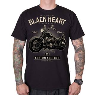 Tričko BLACK HEART Motorcycle čierna - M