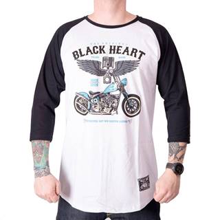 Tričko s dlhým rukávom BLACK HEART Blue Chopper RG biela - M