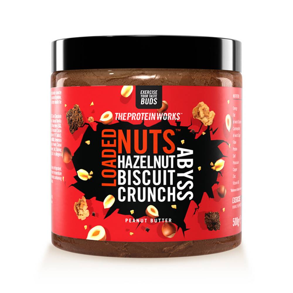The Protein Works TPW Loaded Nuts 500 g biscuit hazelnut crunch abyss