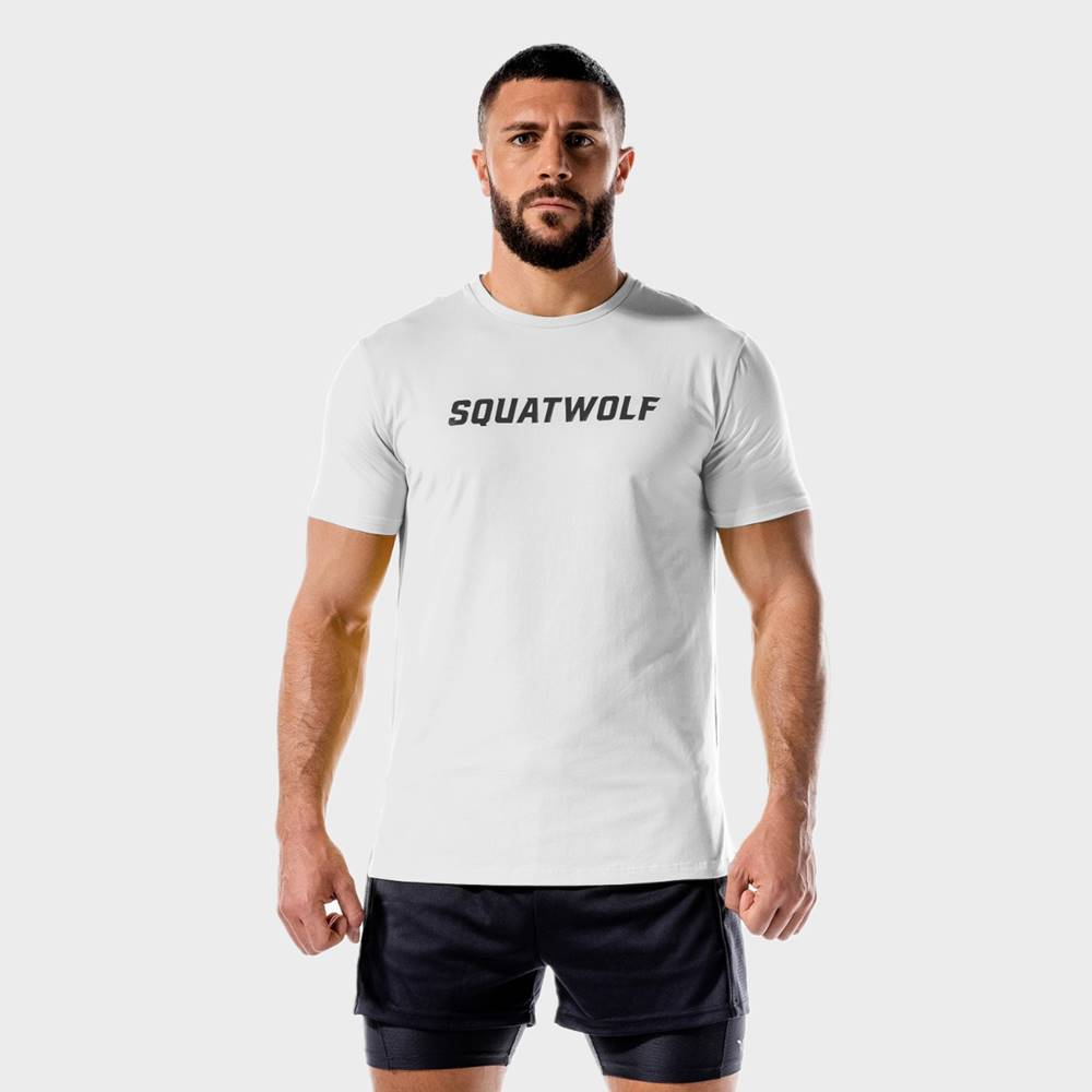 SQUATWOLF SQUATWOLF Tričko Iconic Muscle White  S