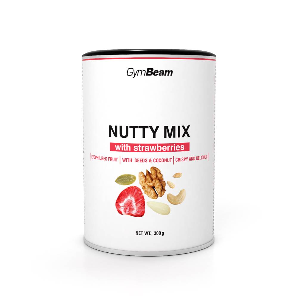 GymBeam GymBeam Nutty Mix s jahodami 300 g