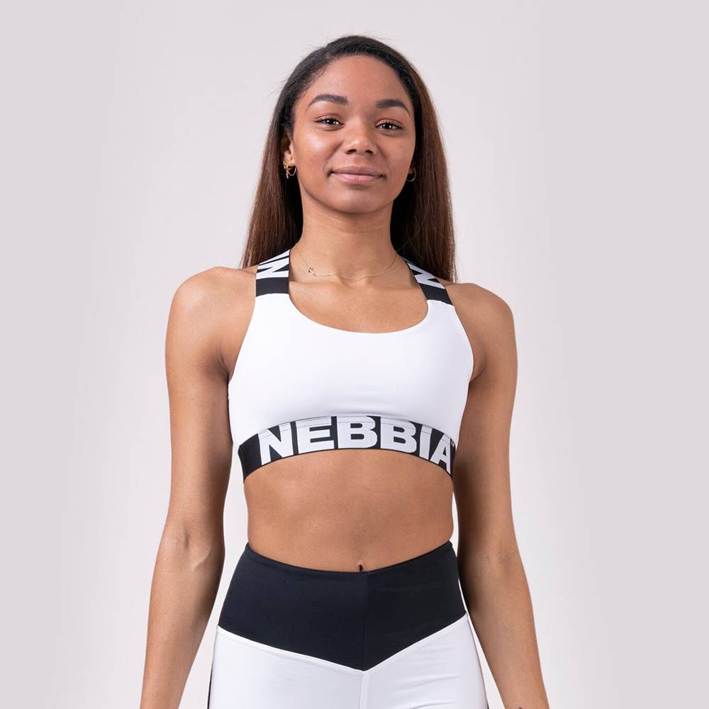 Nebbia NEBBIA - Športová podprsenka POWER YOUR HERO 535 (white)  M