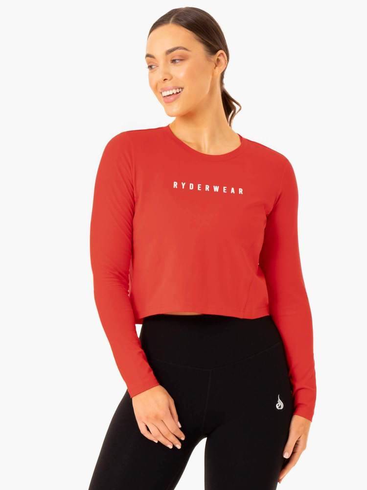 Ryderwear Ryderwear Dámske tričko Long Sleeve Top Foundation Red  L