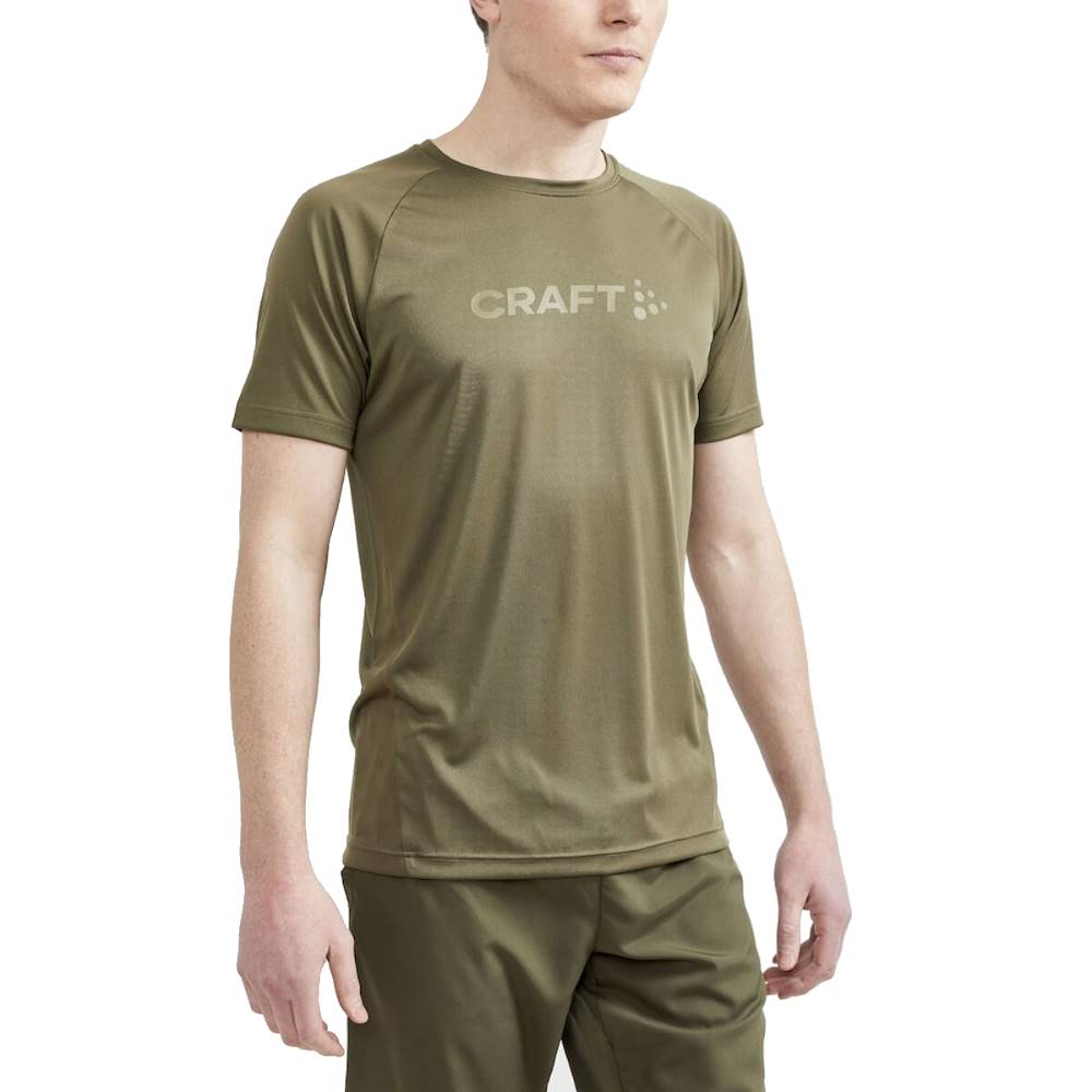 Craft Pánske tričko CRAFT CORE Unify Logo tmavo zelená - M