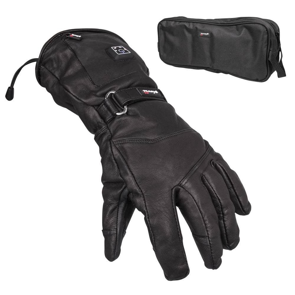 Glovii Kožené vyhrievané lyžiarske a moto rukavice Glovii GS5 čierna - L
