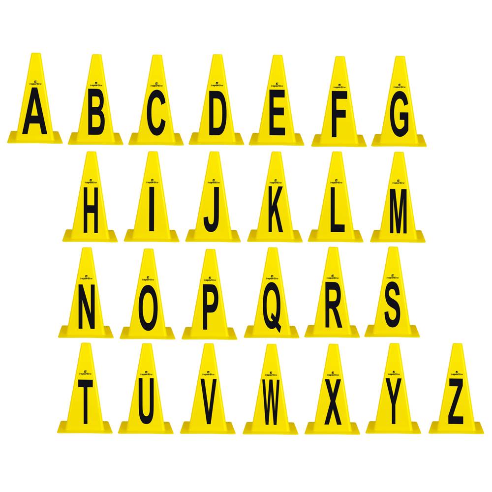 Insportline Plastové kužele inSPORTline Alphabet 23 cm