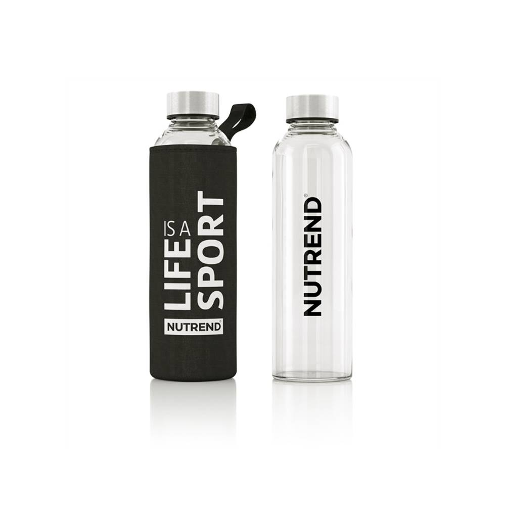Nutrend Sklenená flaša s termo obalom Nutrend Active Lifestyle 500 ml čierna